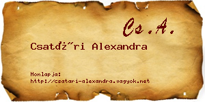 Csatári Alexandra névjegykártya