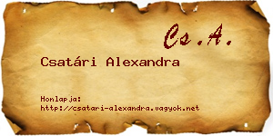 Csatári Alexandra névjegykártya